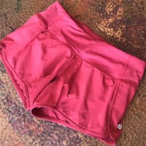 Lululemon Red Running Shorts. Size 4. Like new.